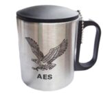 لیوان استیل درب دار AES